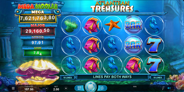 Atlantean Treasures Mega Moolah slot Demo Game