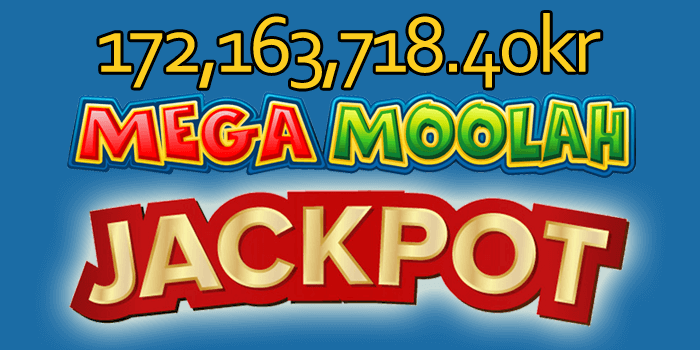 172 million krona - and counting - jackpot is available on Mega Moolah
