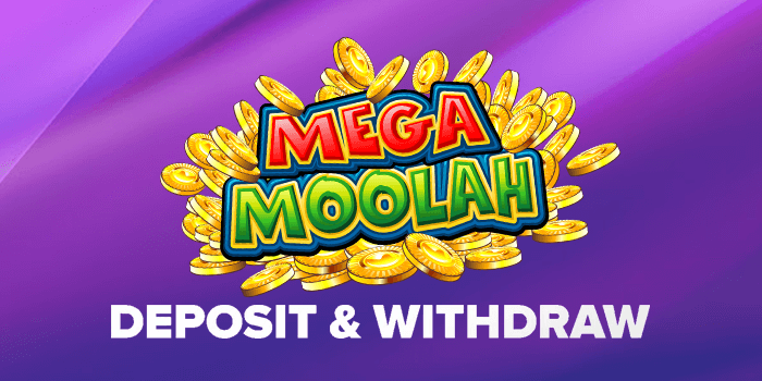 Deposit and withdraw banking options when playing Mega Moolah