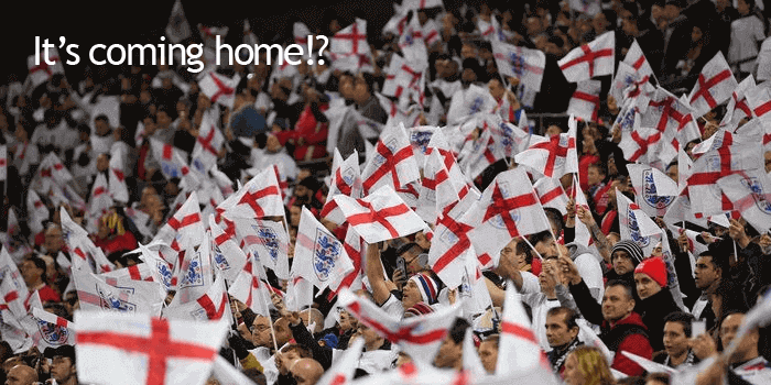 English football fans at Russia 2018
