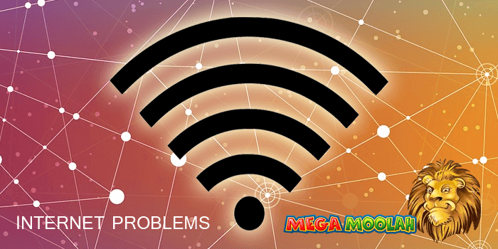 What happens if you lose your internet connection while playing Mega Moolah?