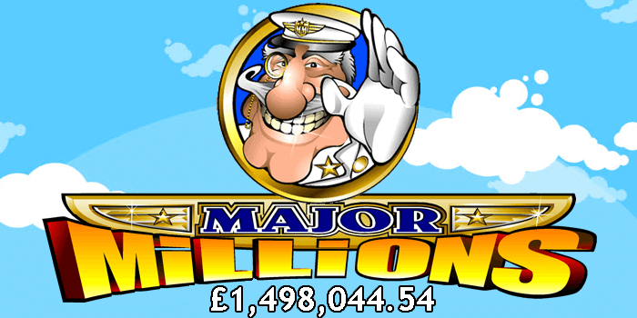 Major Millions progressive jackpot won for £1,498,044.54 in July 2020