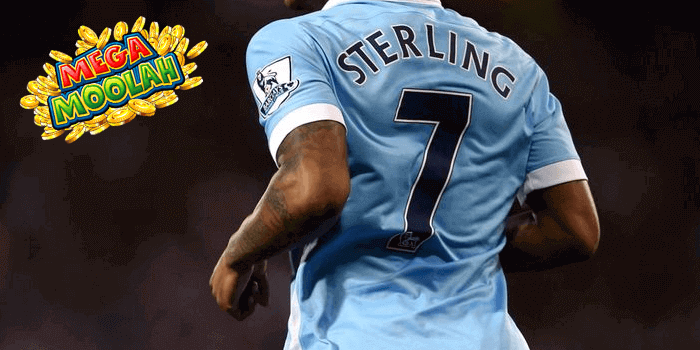 Raheem Sterling from Manchester City FC earns a Mega Moolah sized jackpot every year
