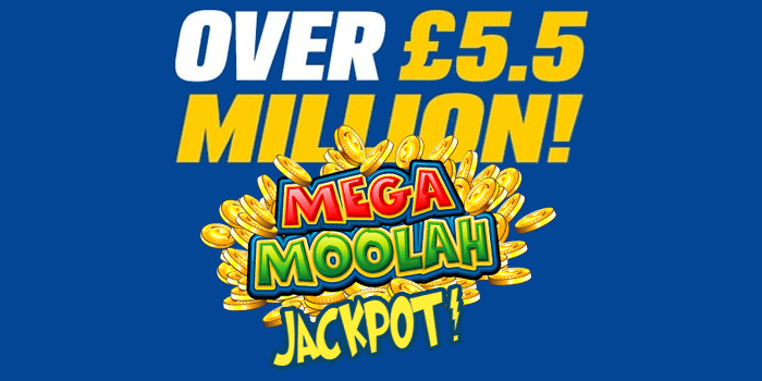 5.5 million GBP jackpot won on Mega Moolah