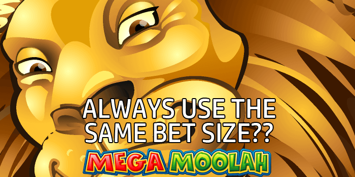 Change bet size or stake when playing Mega Moolah