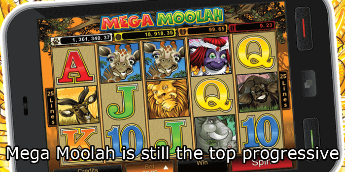 Despite the release of Wheel of Wishes, the Mega Moolah remains the top progressive on the market