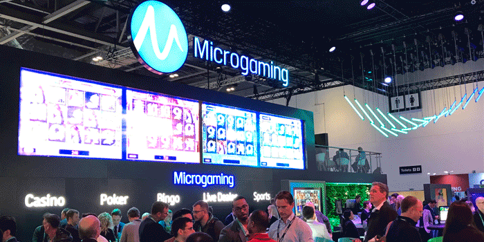 Microgaming stand at ICE 2018