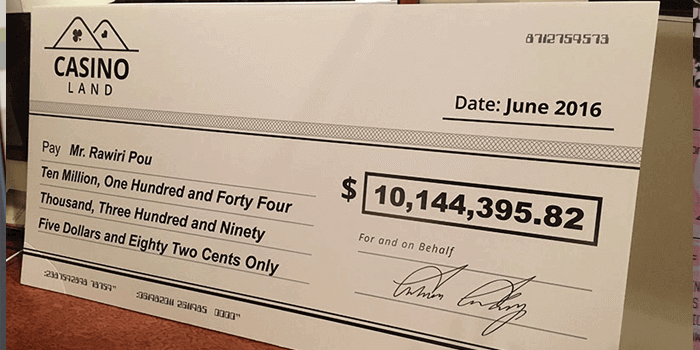 Rawiri Pou from New Zealand wins 10 million NZD on Mega Moolah