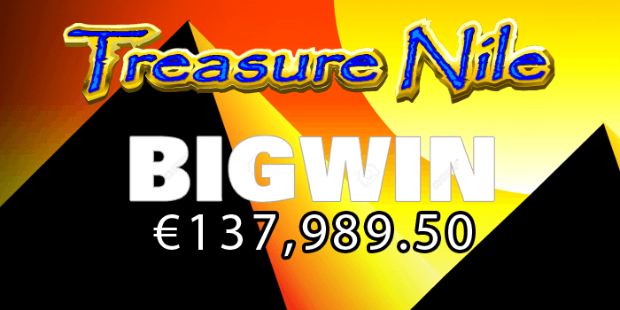 Big win on Treasure Nile slot