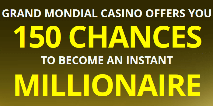 Registering for the 150 Chances offer at Grand Mondial Casino video