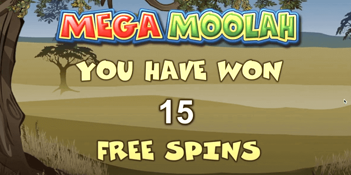 Mega Moolah jackpot slot Free Spins bonus game triggered video