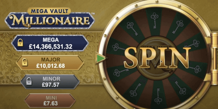 Jackpot Bonus Game triggered on Mega Vault Millionaire slot