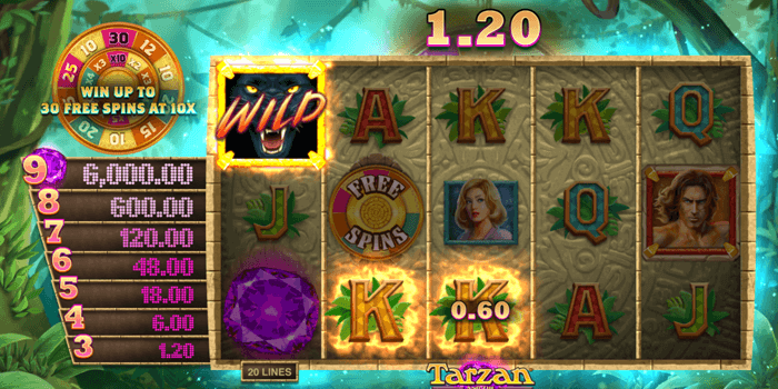 Tarzan and the Jewels of Opar slot video review